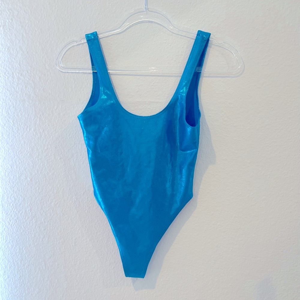 Laina Rauma onepiece bikini thong Metallic Blue Sm